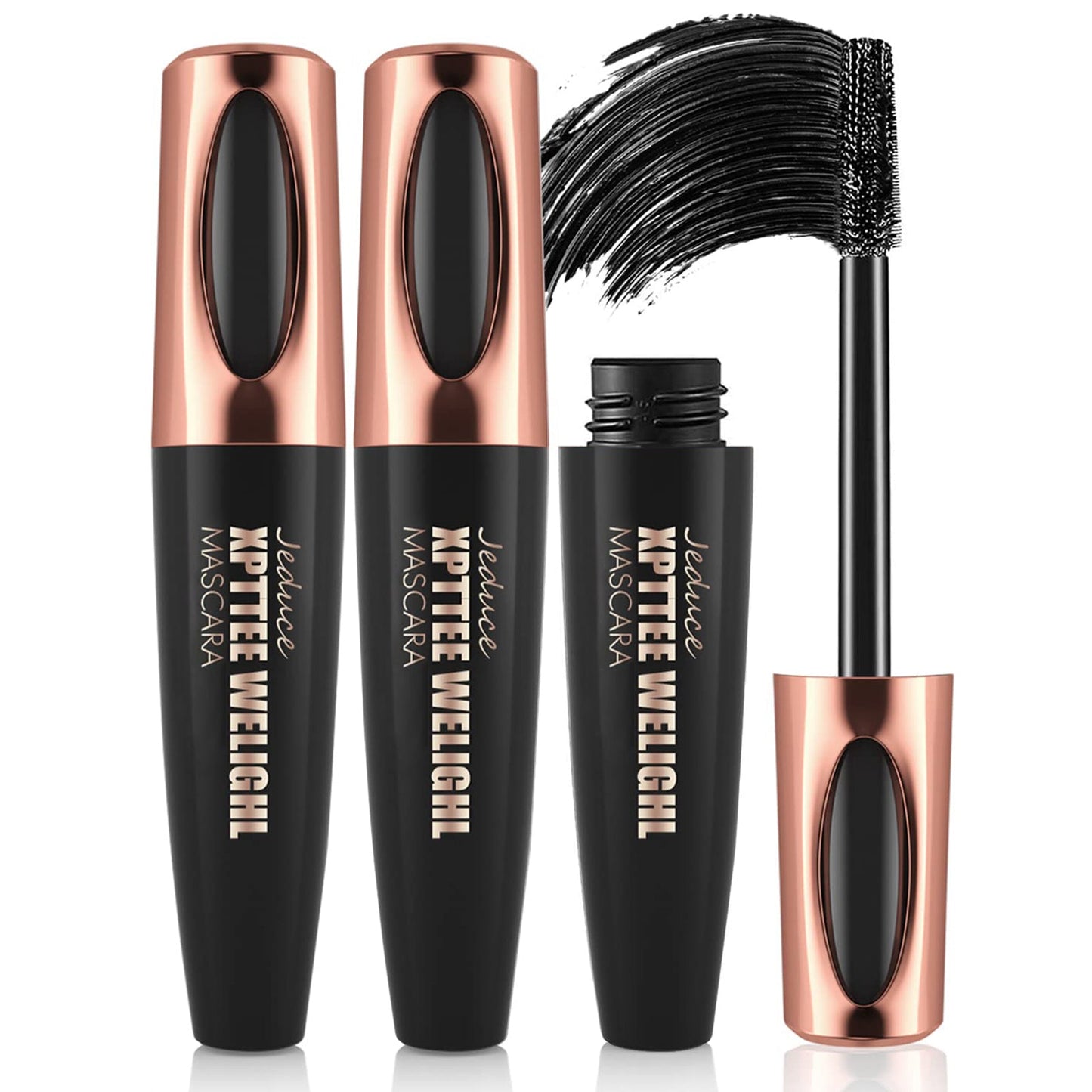 1/2 Pack Black 4D Silk Fiber Eyelash Mascara Extension Makeup - Aura Glow