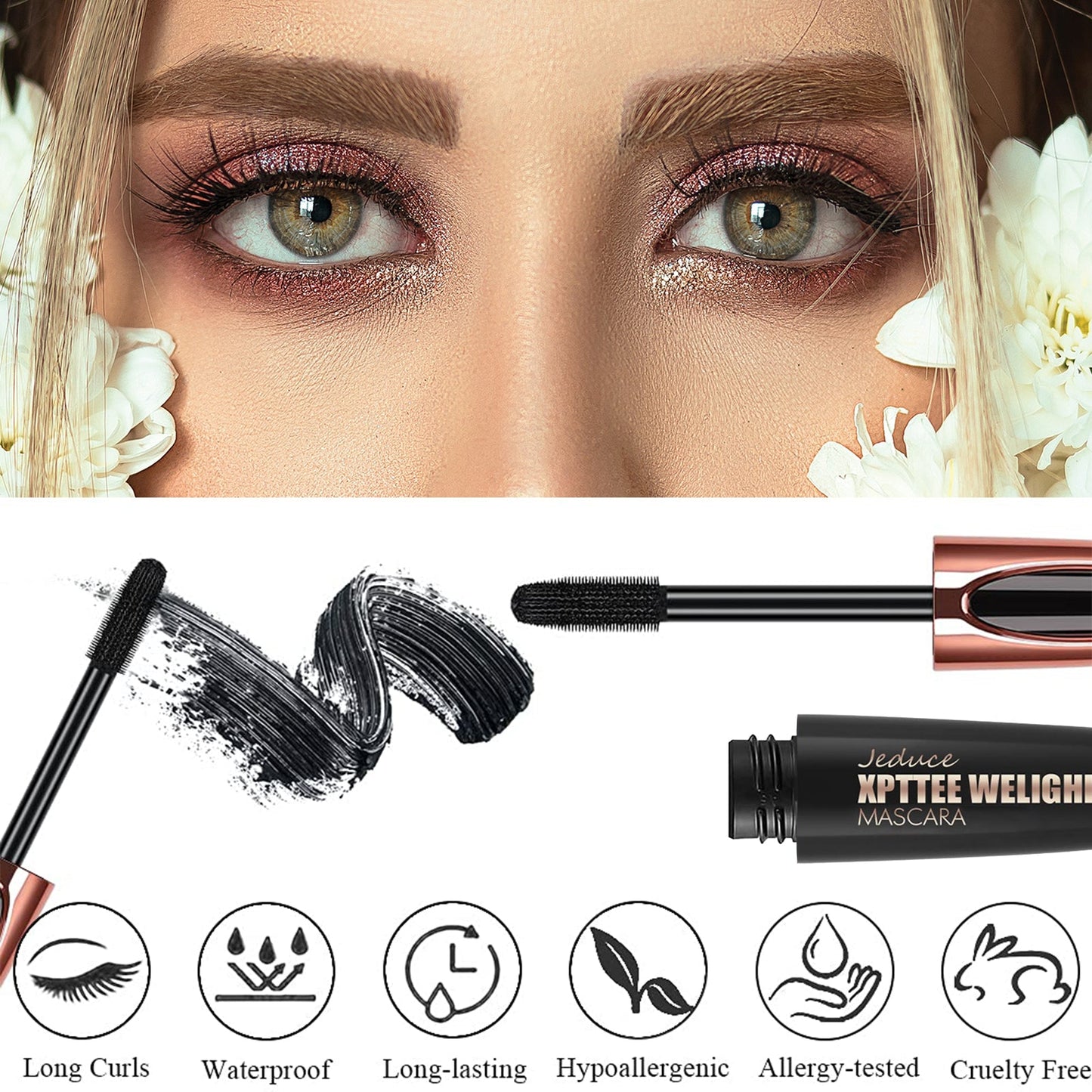 1/2 Pack Black 4D Silk Fiber Eyelash Mascara Extension Makeup - Aura Glow