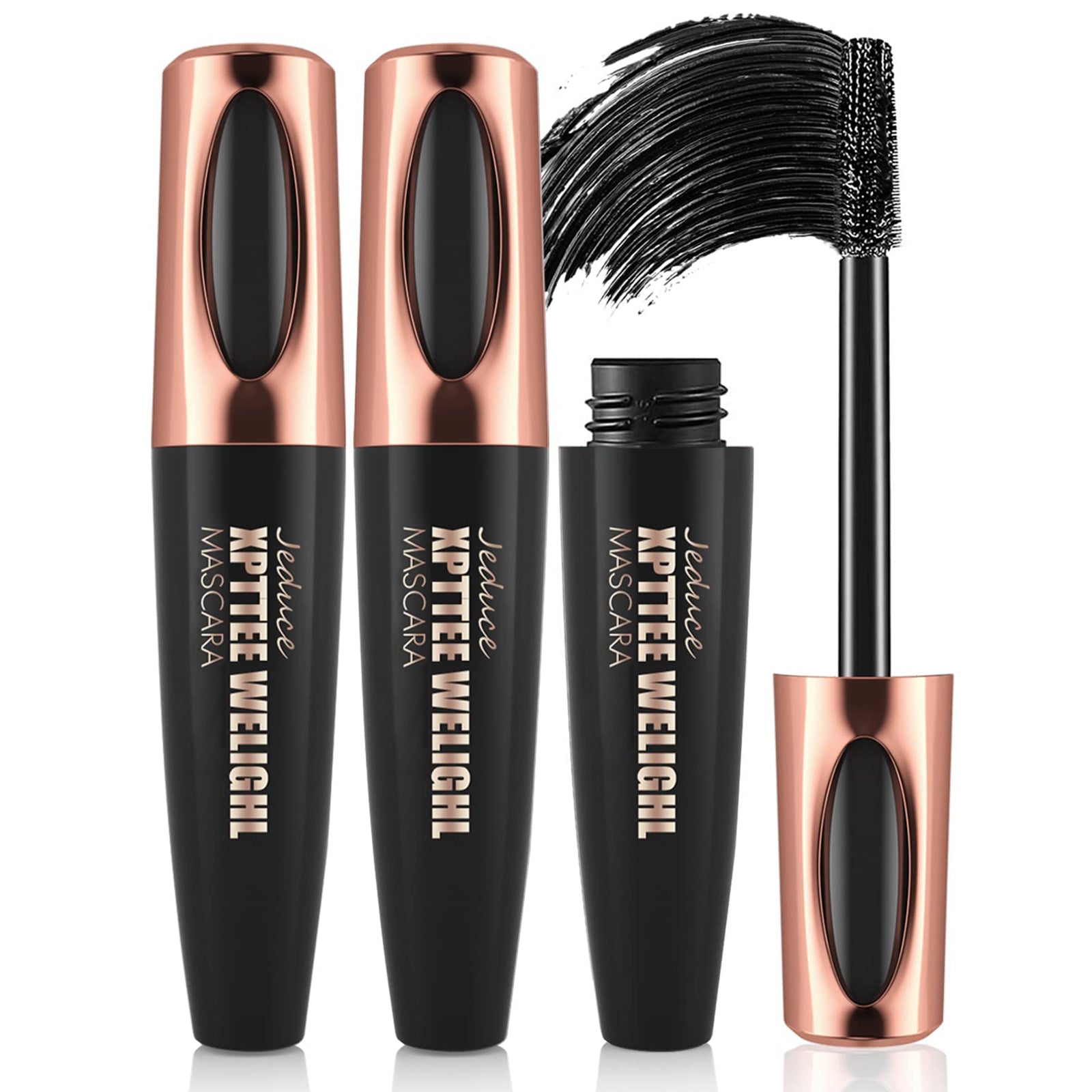 1/2 Pack Black 4D Silk Fiber Eyelash Mascara Extension Makeup - Aura Glow