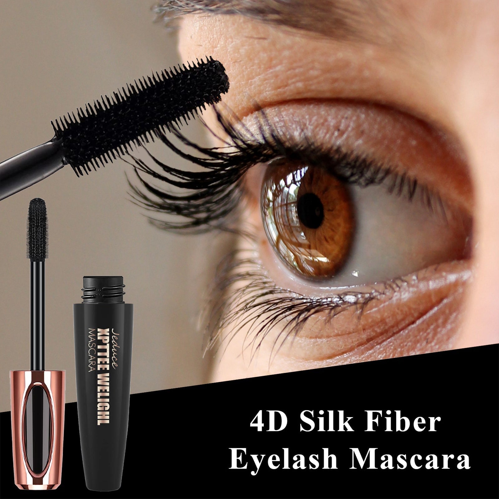1/2 Pack Black 4D Silk Fiber Eyelash Mascara Extension Makeup - Aura Glow